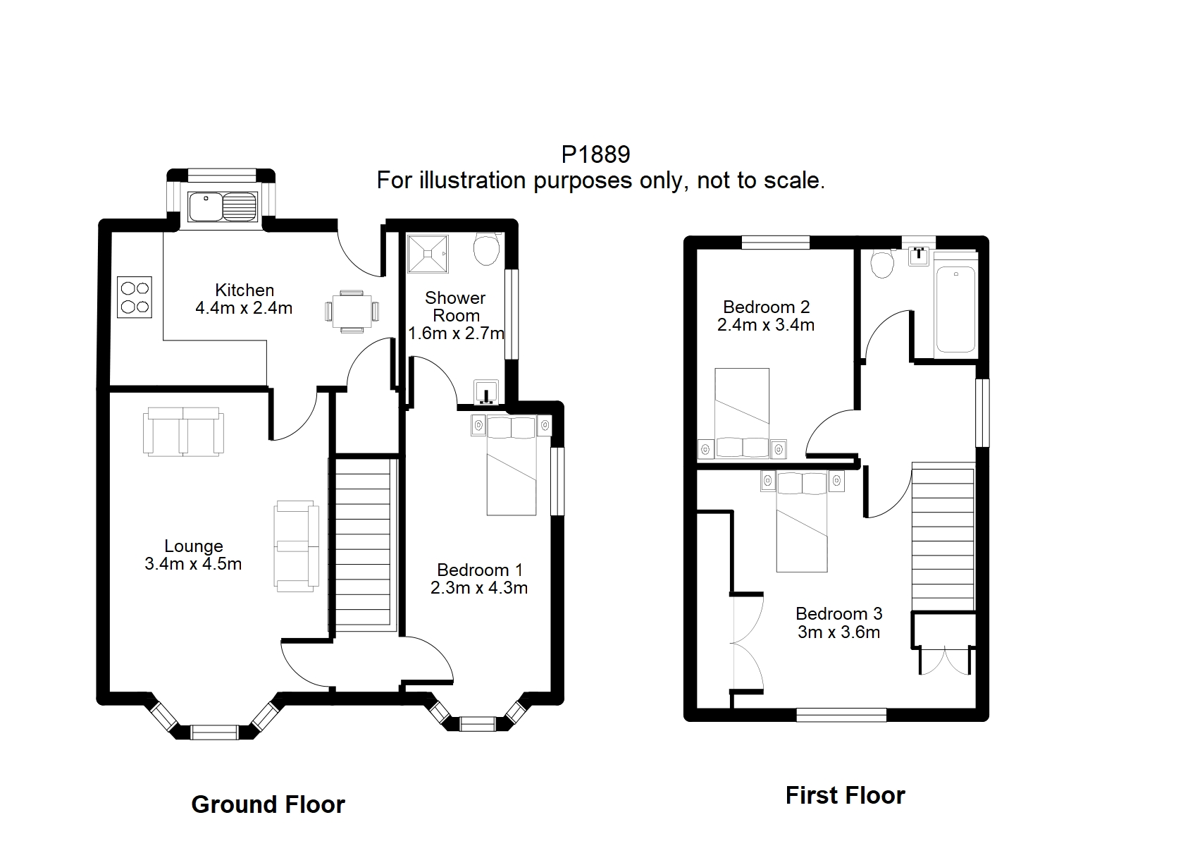 Illustrative floor plan for 2 Woodhouse Grove